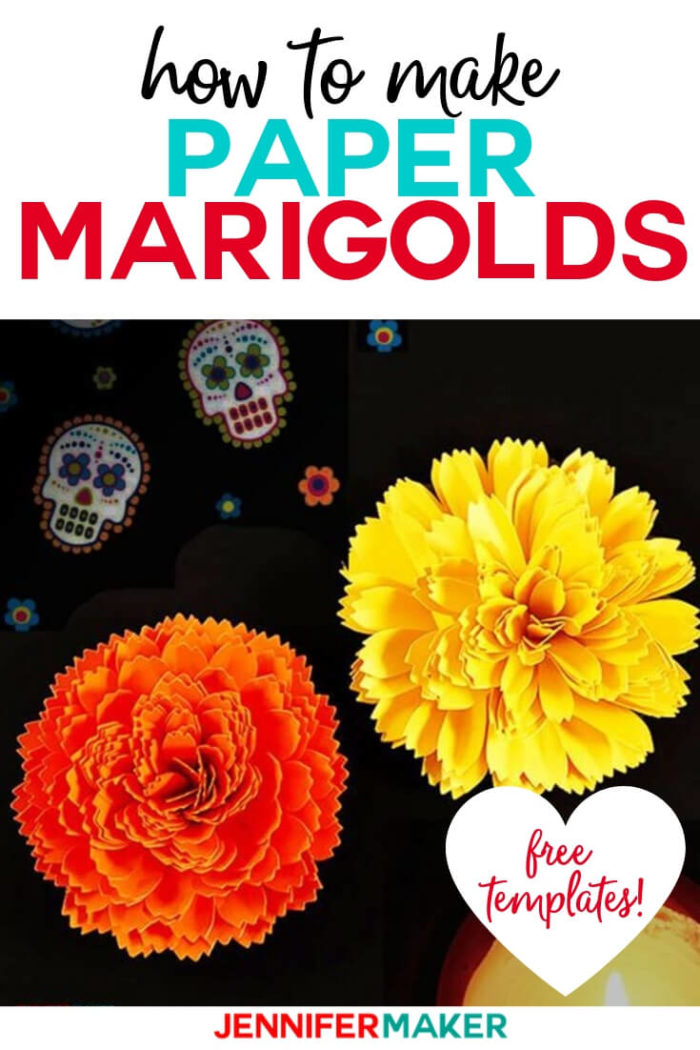 DIY Paper Marigold for Autumn and Day of the Dead Jennifer Maker