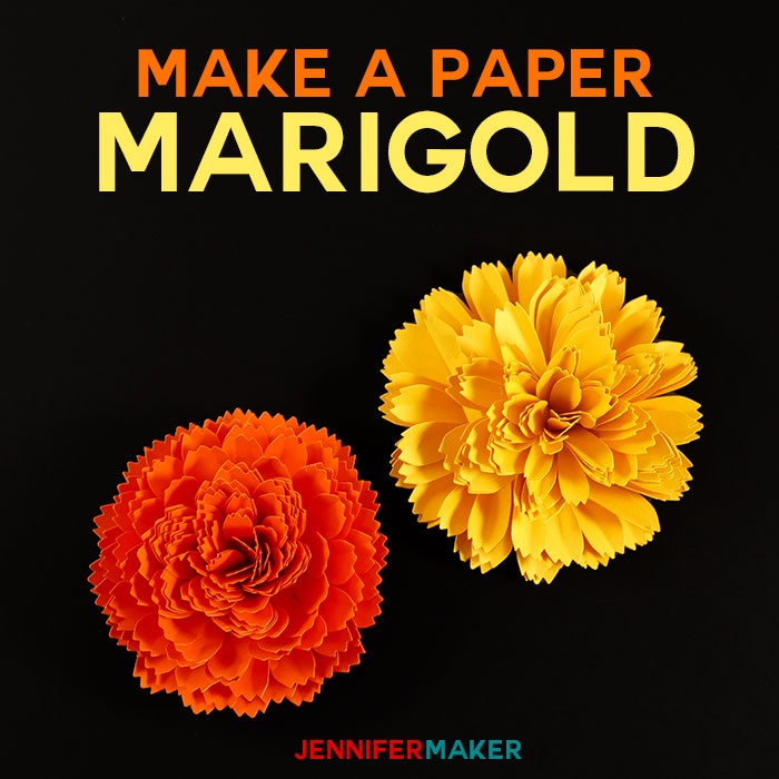 DIY Paper Marigold for Autumn and Day of the Dead