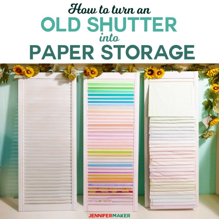 DIY Paper Organizer Made from Repurposed Shutters