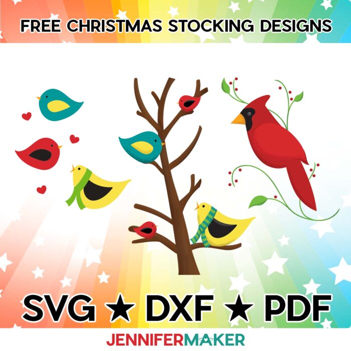 Create a DIY personalized Christmas stocking with sublimation with JenniferMaker's tutorial! Get my free Christmas stocking designs SVG, DXF, and PDF.