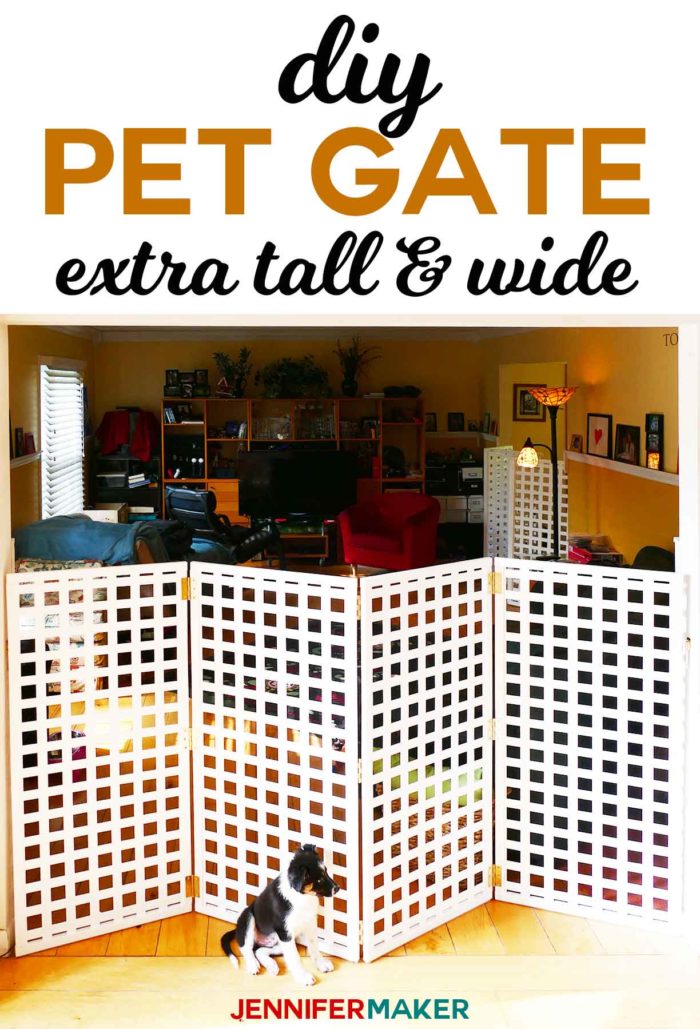 DIY Pet Gate / Baby Gate #safety #pets Extra Tall Extra Wide #diy #babyproofing