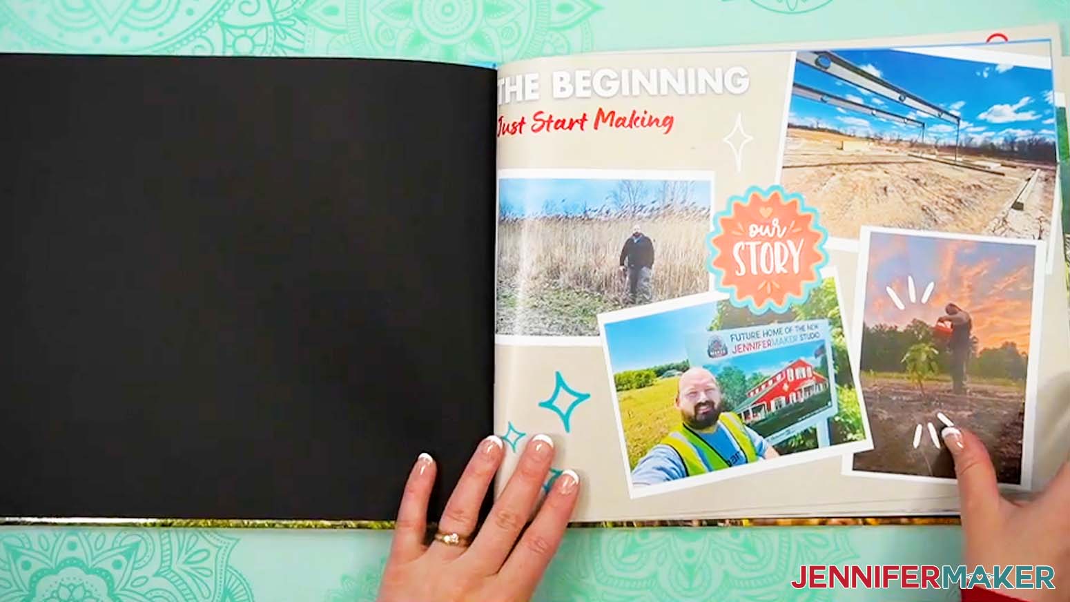 The finished DIY Photo Book printed with the Print With Canva feature.