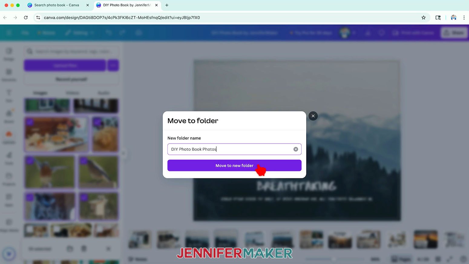 Click &ldquo;Move to new folder.&rdquo;