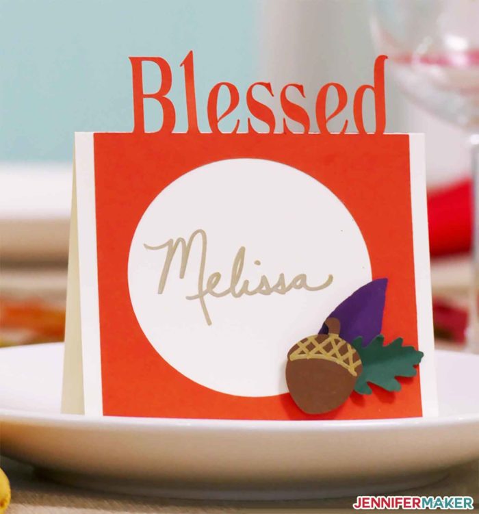 A Blessed Thanksgiving place card for your Thanksgiving dinner