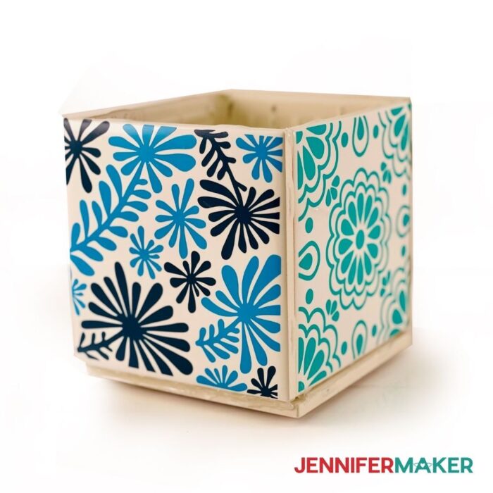 cute and easy plant box with tiles