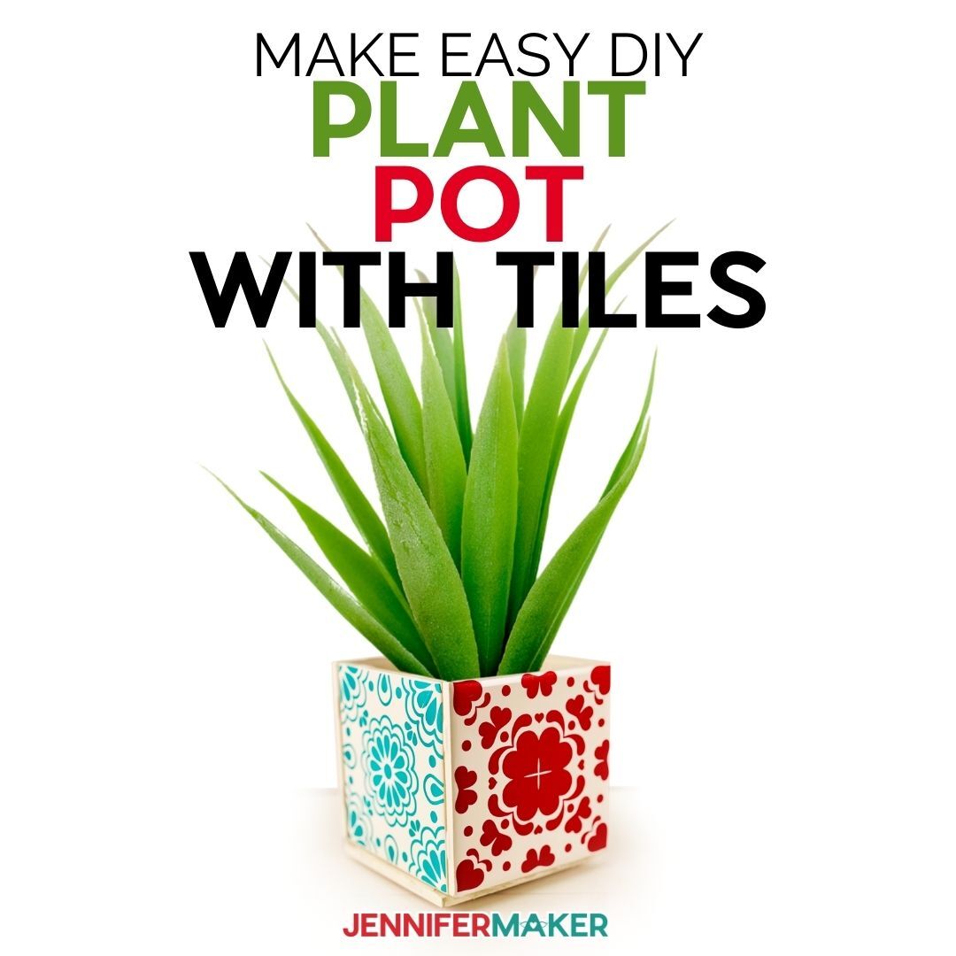 Diy Plant Pot With Tiles Easy Cute