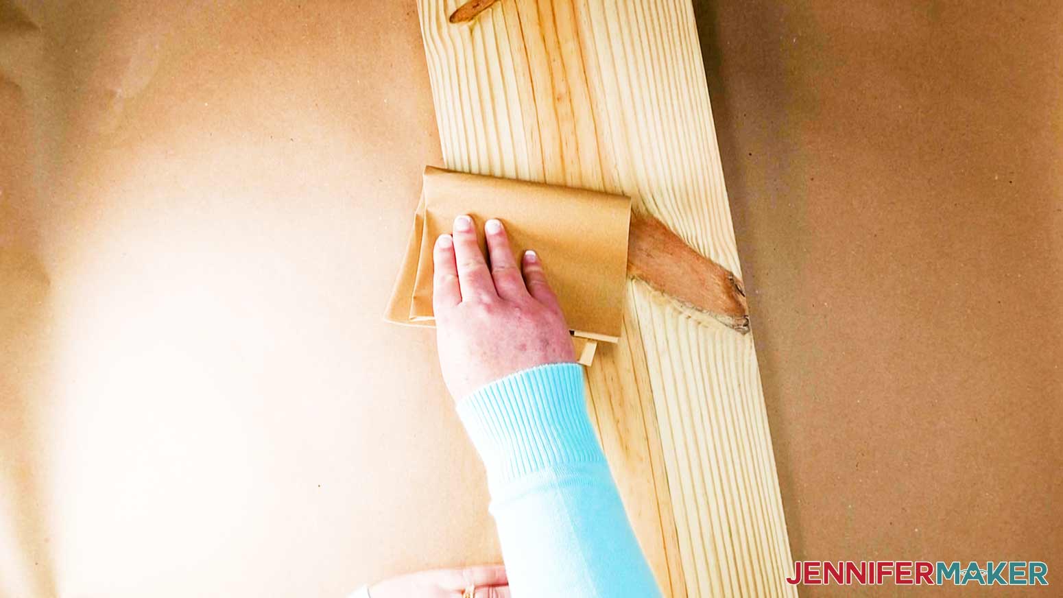 DIY Porch Signs sanding board