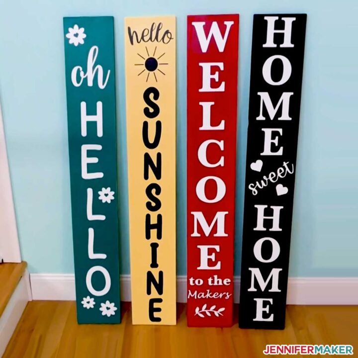 DIY Porch Signs made with the Cricut Maker 3 cutting machine