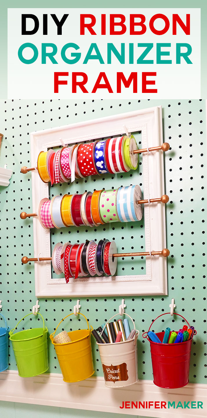 DIY Ribbon Organizer Frame: Pretty and Functional! - Jennifer Maker