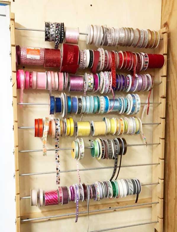 DIY Ribbon Storage Rack Tutorial