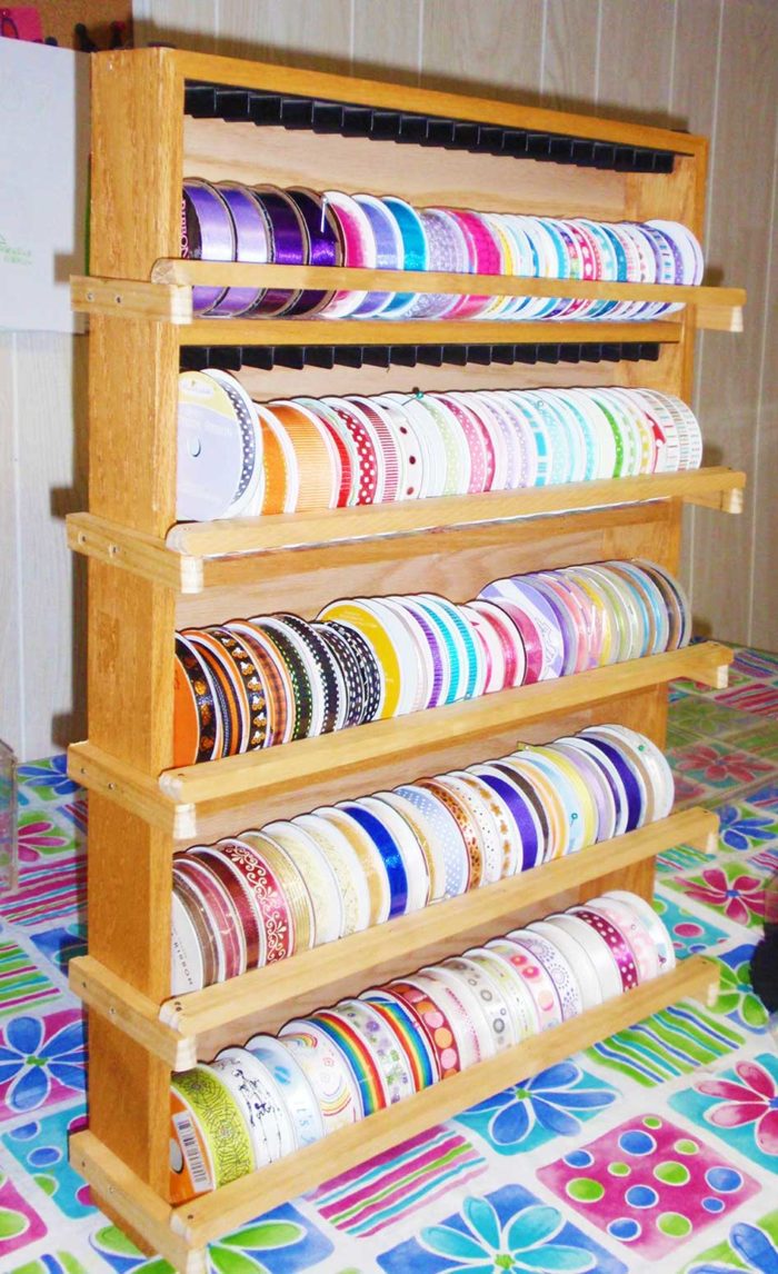 Ribbon Holder Shelf, Ribbon Shelf Organizer