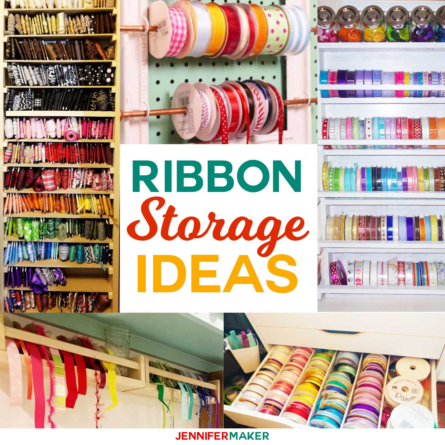 DIY Rolling Ribbon Storage Organizer Rack – Kim & Garrett Make It!