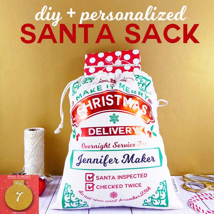 DIY Santa Sack with Personalized Name