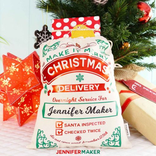 Diy Santa Sack With Personalized Name Jennifer Maker