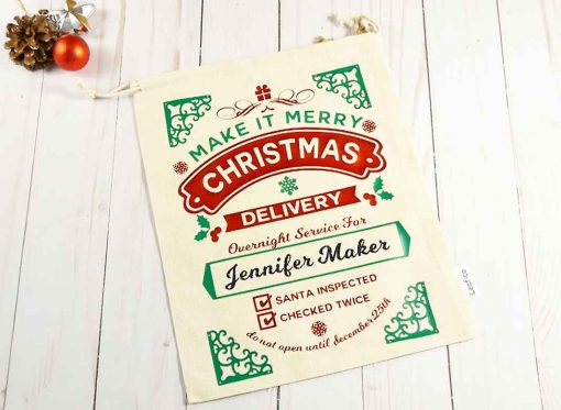 Download Diy Santa Sack With Personalized Name Jennifer Maker