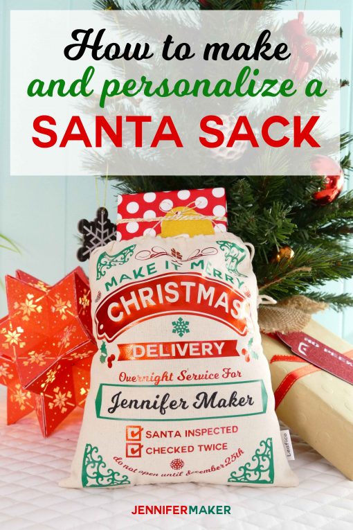 Diy Santa Sack With Personalized Name Jennifer Maker