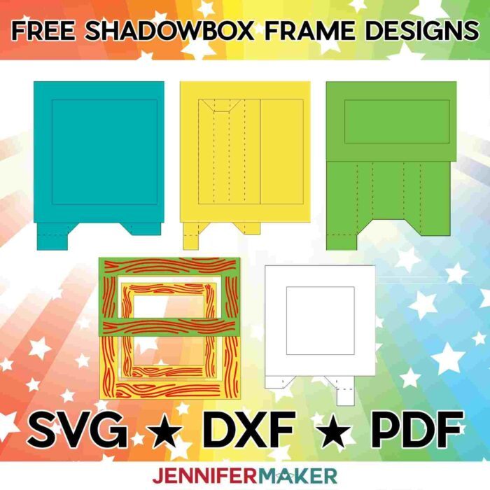 SVG cut files for DIY Shadow Box frames to be cut on a cutting machine