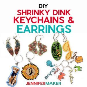 DIy Shrinky Dink Keychains and Earrings