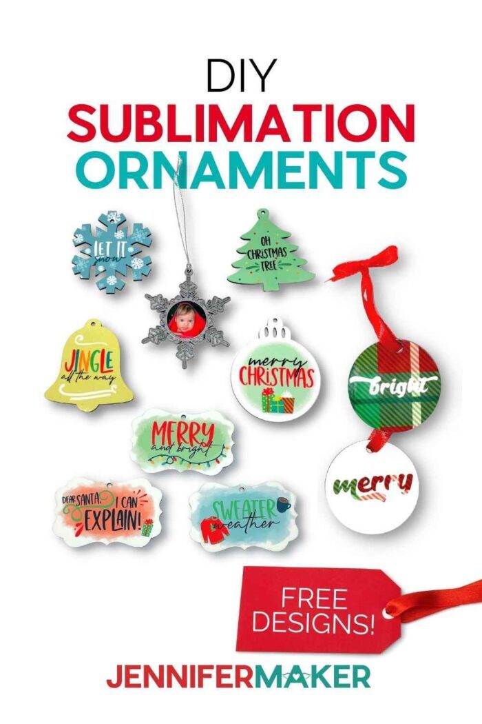 How to make sublimation ornaments with Christmas sublimation designs - step-by-step tutorial!