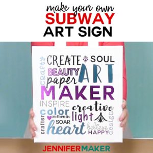 DIY Subway Art Sign - Typography Art Sign Tutorial for Cricut Design Space #sign #cricut #diy #sign