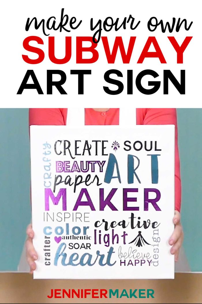 DIY Subway Art Sign - Typography Art Sign Tutorial for Cricut Design Space #sign #cricut #diy #sign