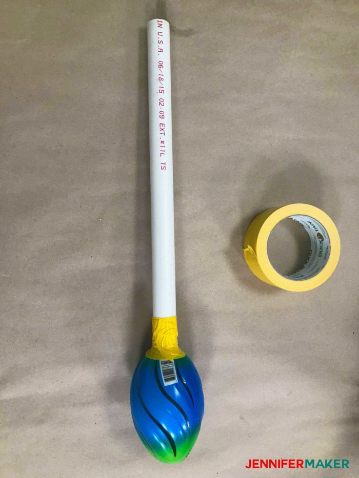A pipe and PVC pipe to make a tumbler turner wand