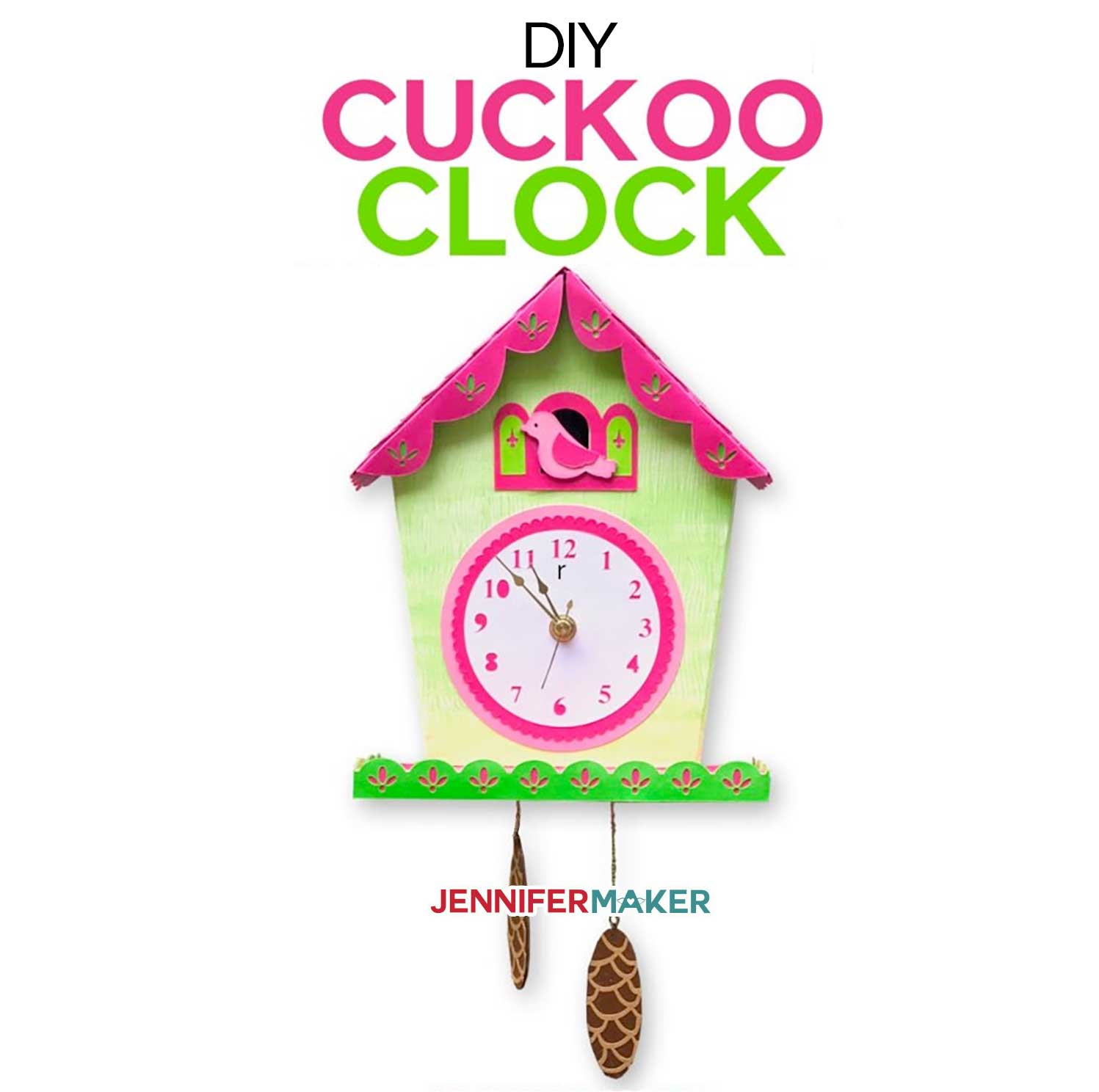 Diy Wall Clock With A Cuckoo Yes It Really Tells Time Jennifer Maker