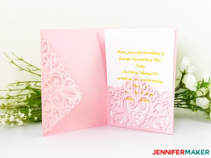 Download Diy Wedding Invitation Templates Free Laser Cut Set Jennifer Maker SVG Cut Files