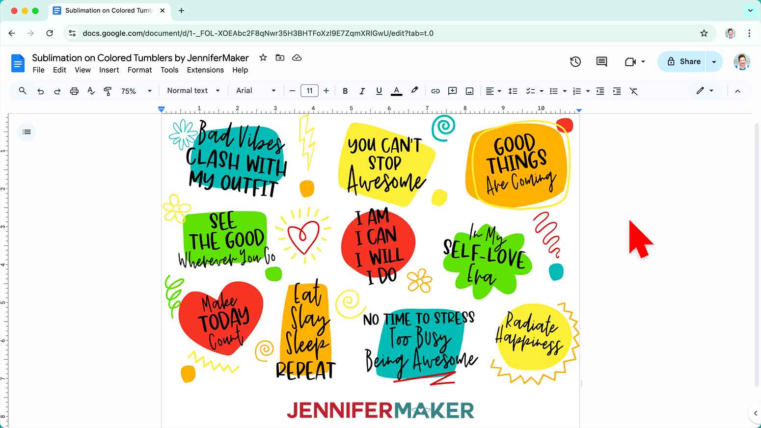 Graffiti design uploaded to Google docs