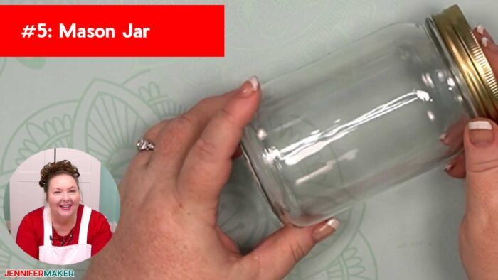 Smooth Glass Jar from Dollar Tree 