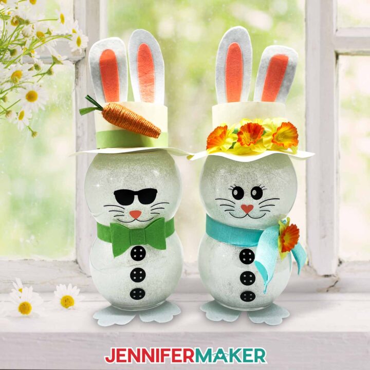 Make decorative light-up bunnies for under ten dollars with JenniferMaker's easy light-up Dollar Tree Bunny tutorial.