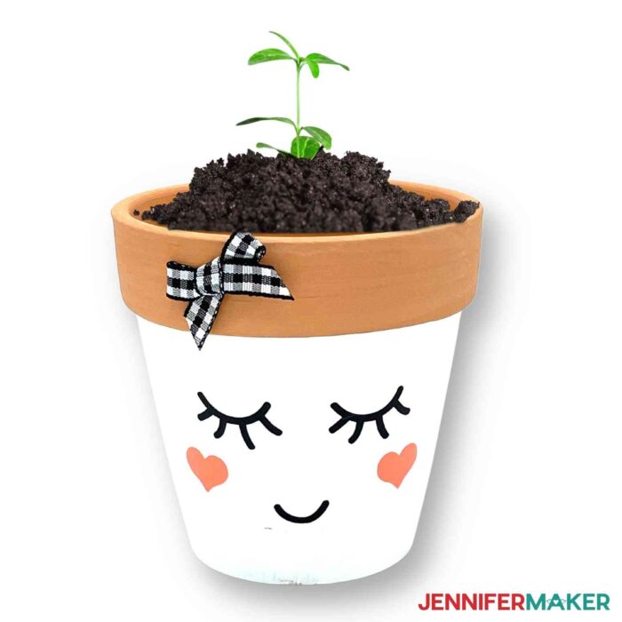 How to Make a Dollar Tree Permanent Vinyl Planter using Cricut Story 