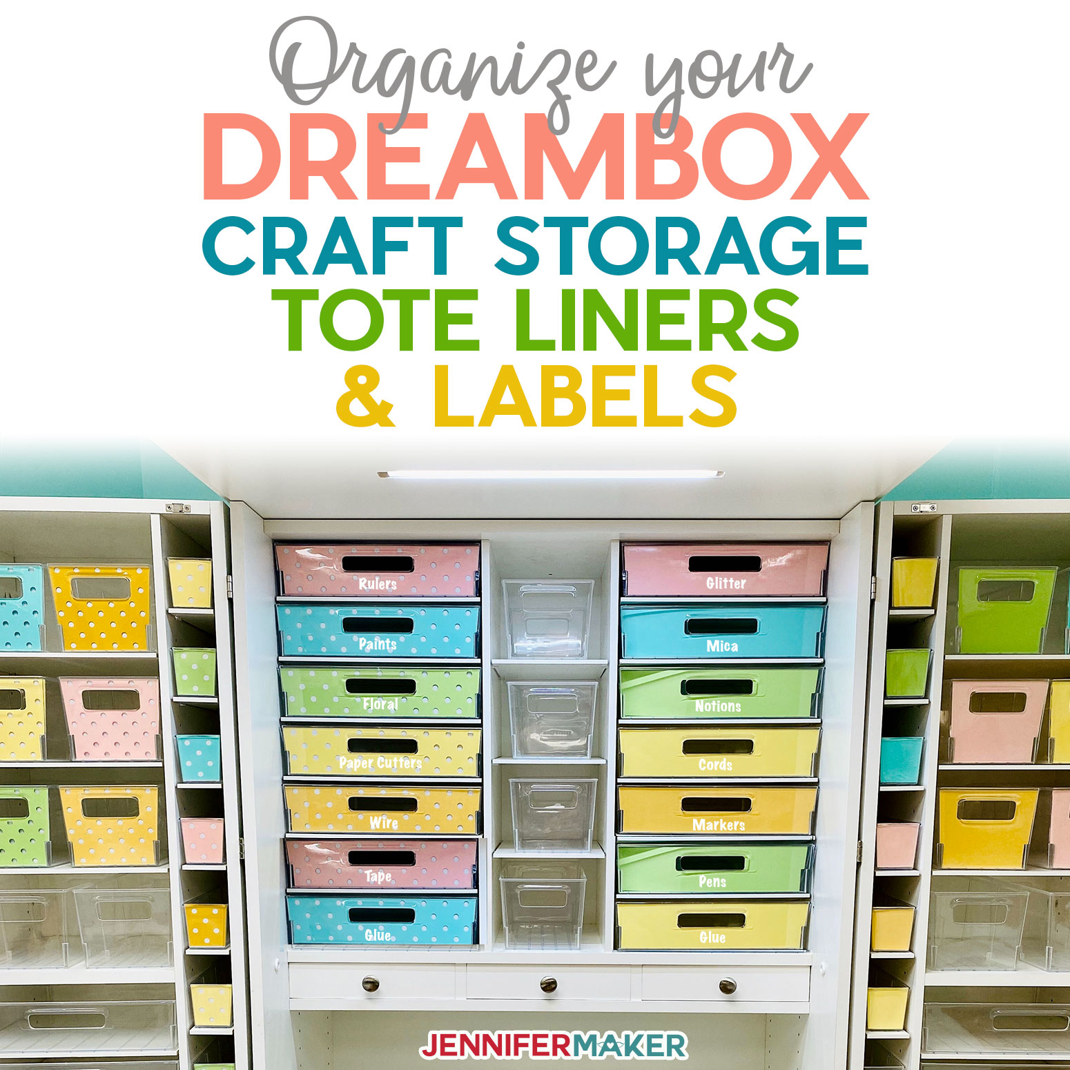 DreamBox Craft Storage Tote Liners & Labels