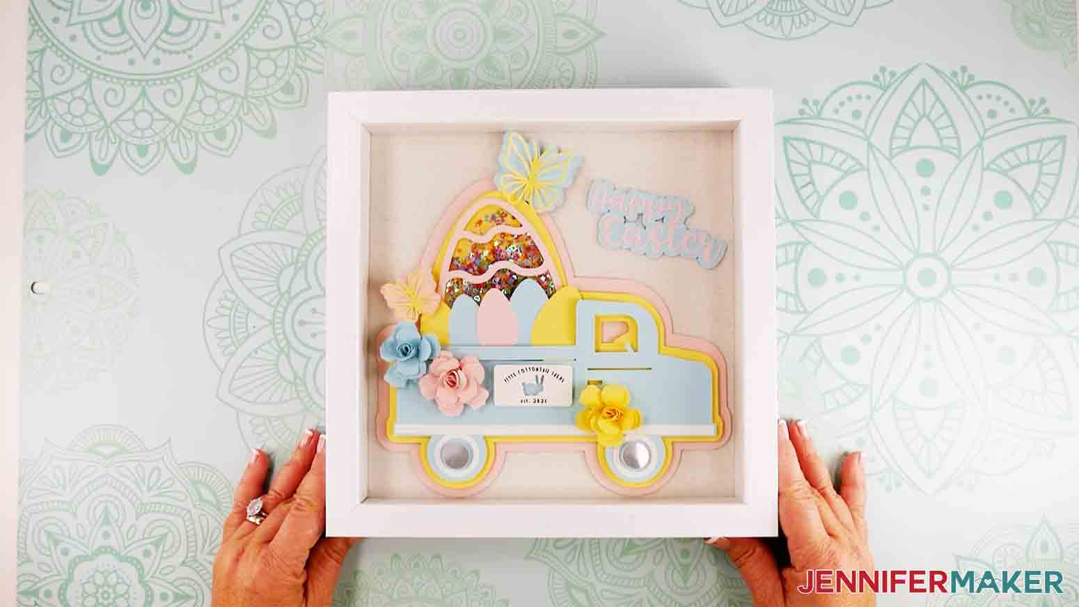 easter truck decor finished truck in shadowbox