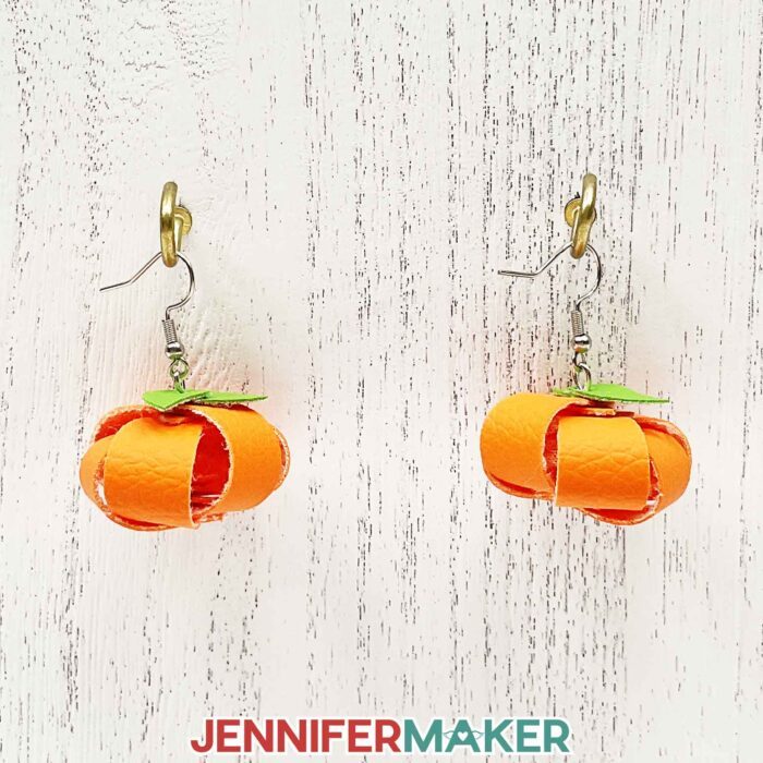 Learn to make easy DIY earrings using faux leather with JenniferMaker