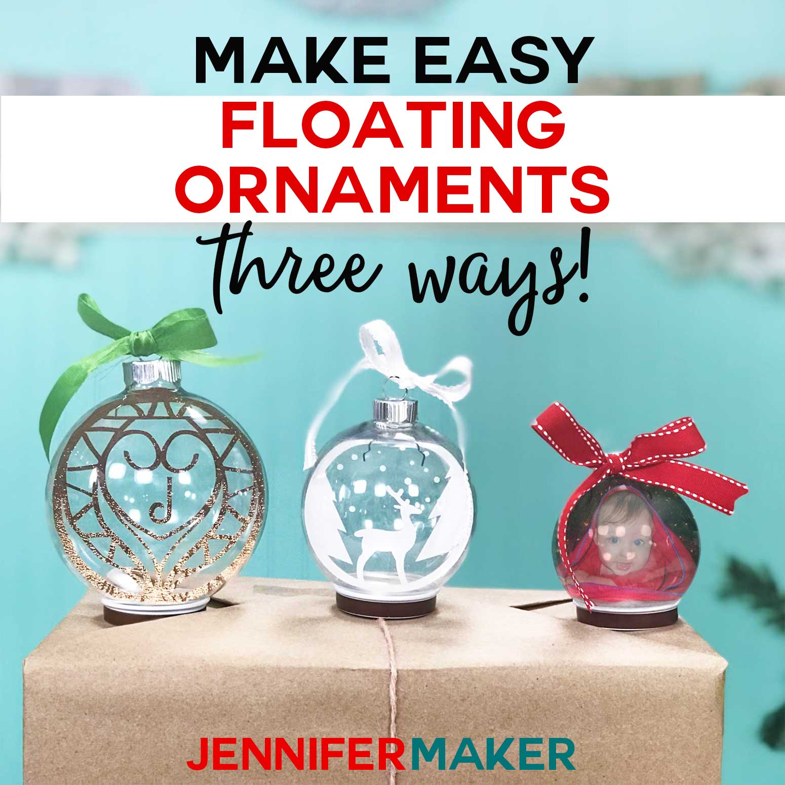 Easy Floating Ornaments with a Cricut!