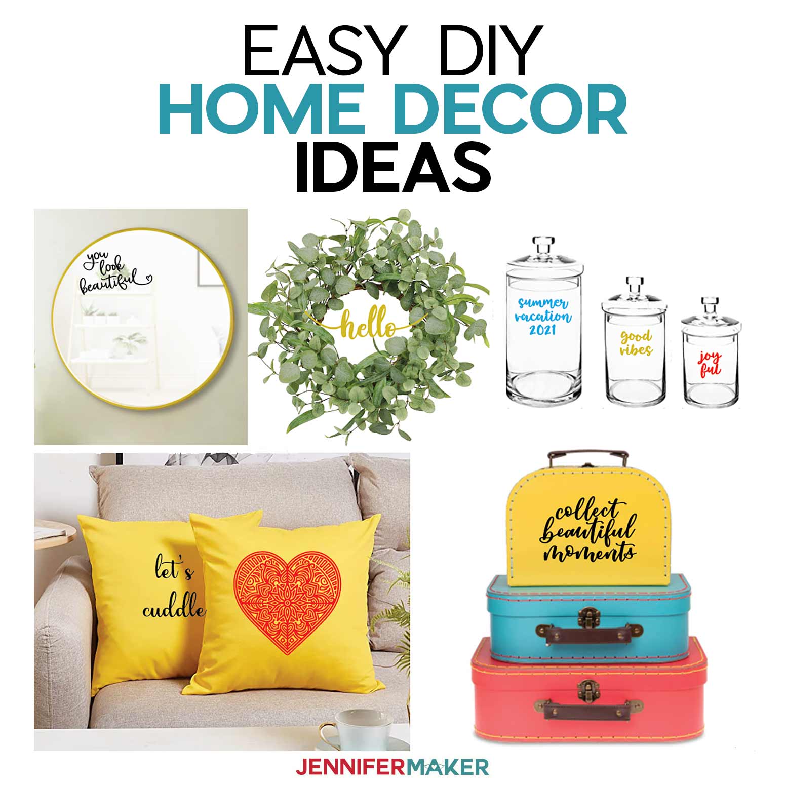 Easy Home Decor Ideas You Can Personalize with a Cricut!