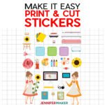 Easy Print & Cut Stickers Made on a Cricut!