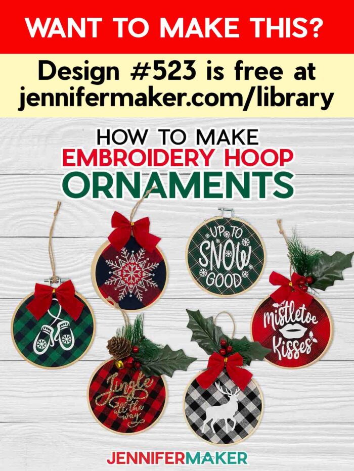 How To Make Embroidery Hoop Ornaments header with multiple complete ornaments.
