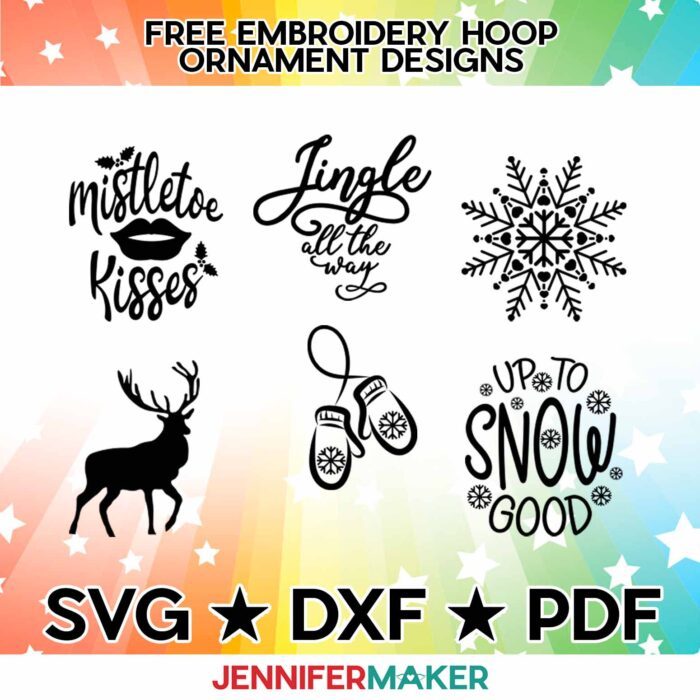 HTV Or Sublimation Embroidery Hoop Christmas Ornaments - Jennifer Maker
