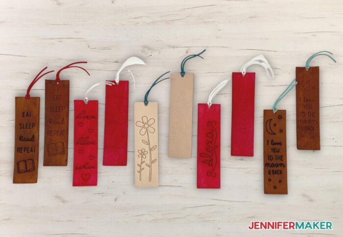 Engrave Leather with Cricut: Custom Bookmarks! - Jennifer Maker