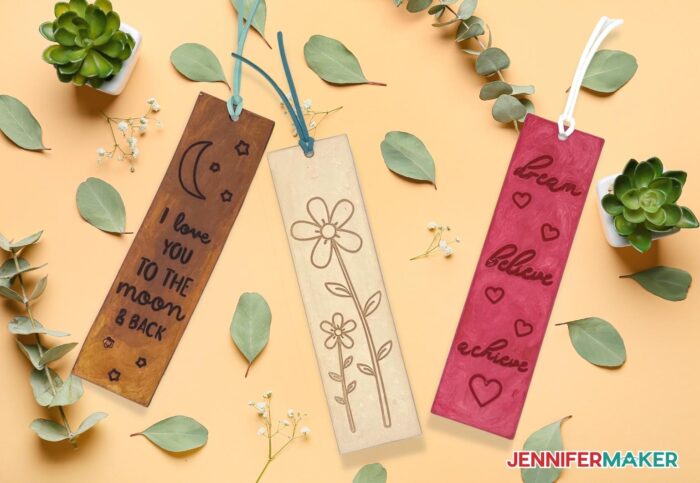 Engrave Leather with Cricut: Custom Bookmarks! - Jennifer Maker