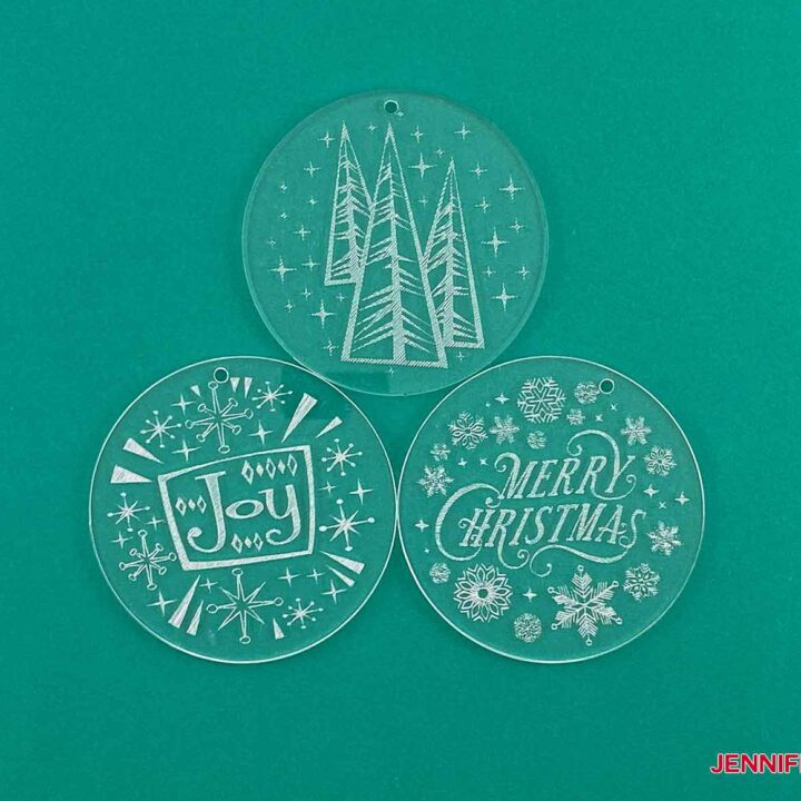 DIY Personalized Engraved Acrylic Ornaments - Jennifer Maker