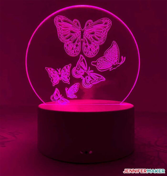 How to make a custom led lamp with the Cricut Maker's engraving tip -  NeliDesign