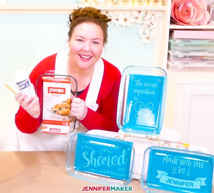 101 Handmade Days: DIY Etched Personalized Baking Dish - Busy Being Jennifer