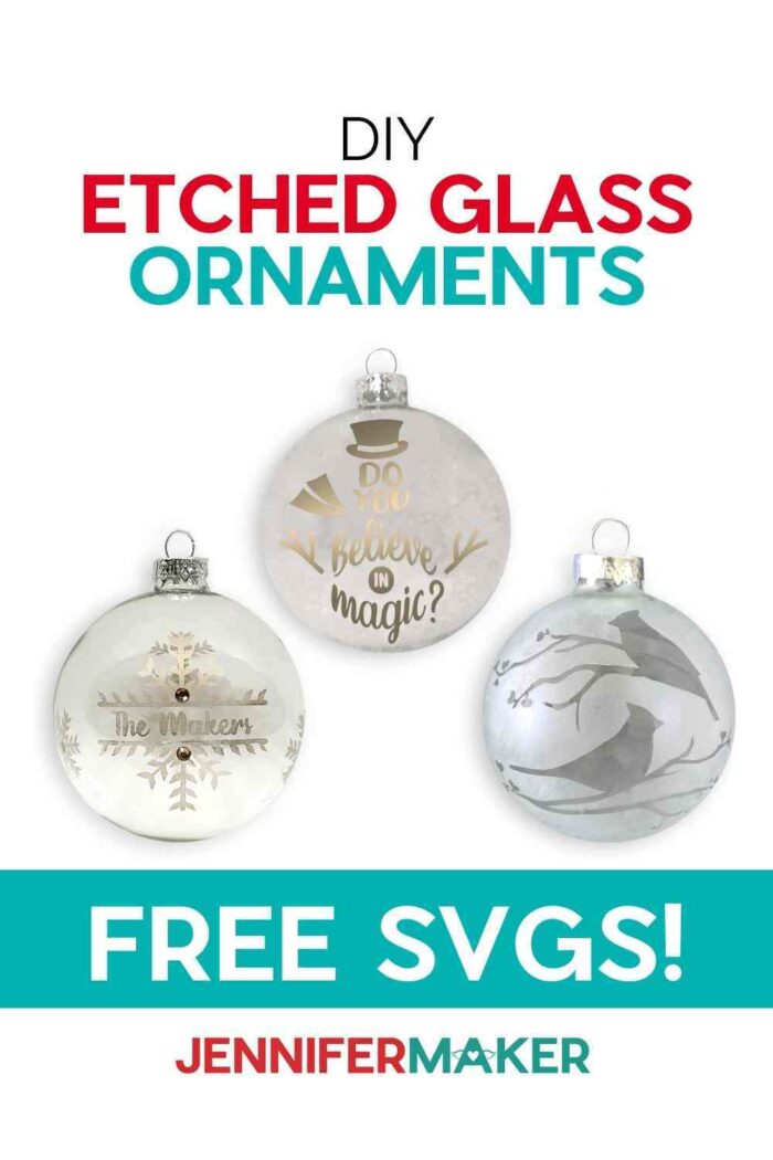 How to etch glass ornaments with festive designs and crystals