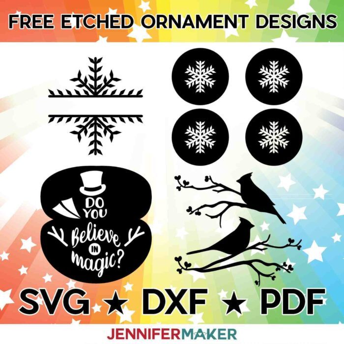 Free Etched Ornament Design JenniferMaker