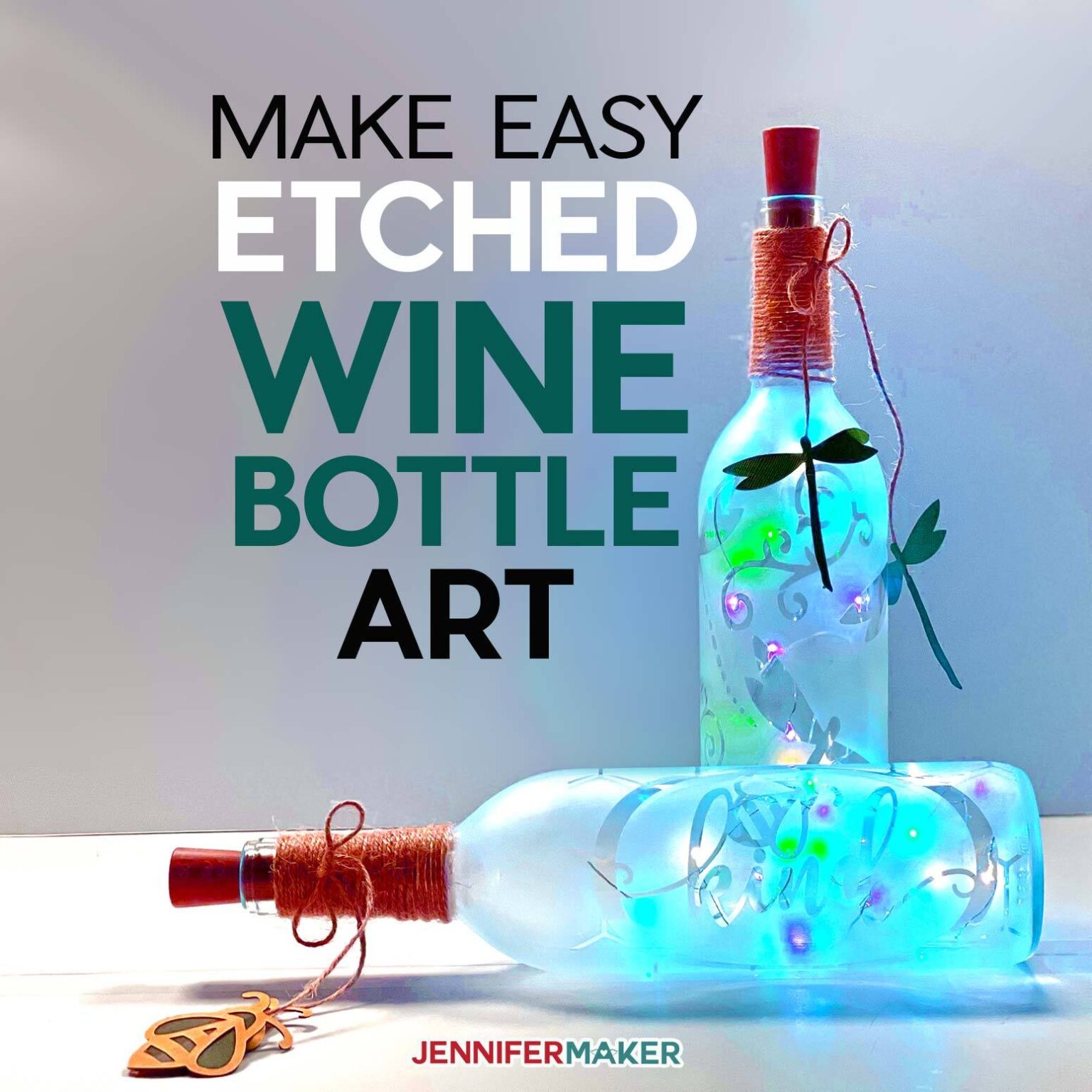 Etched Wine Bottle Art How To Etch A Glass Bottle Jennifer Maker