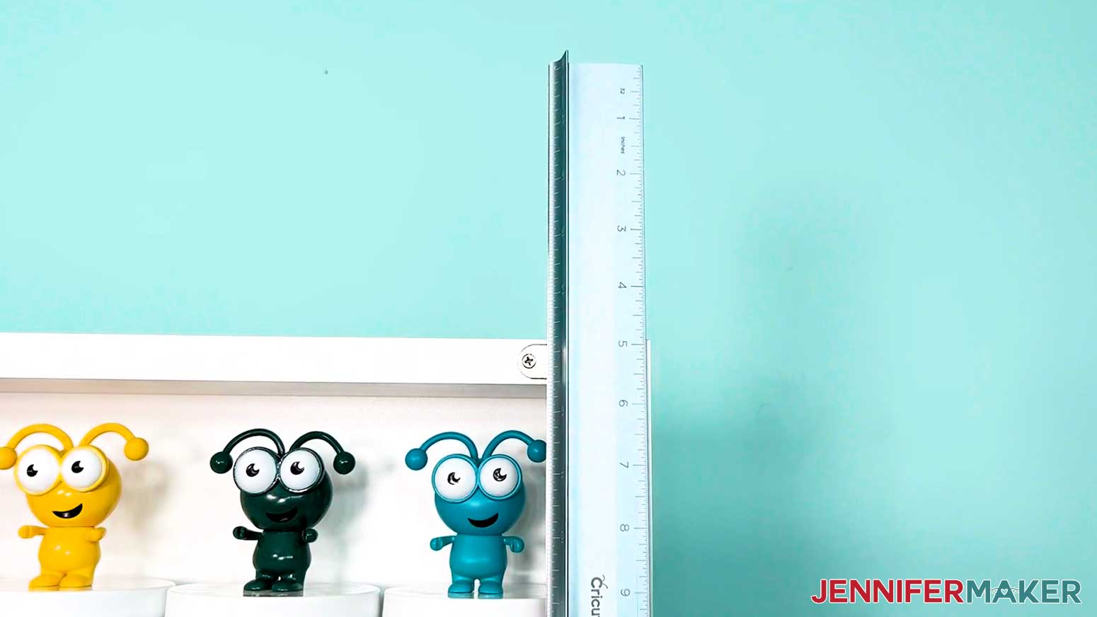 Measure the space above the display area for the door corner topper.