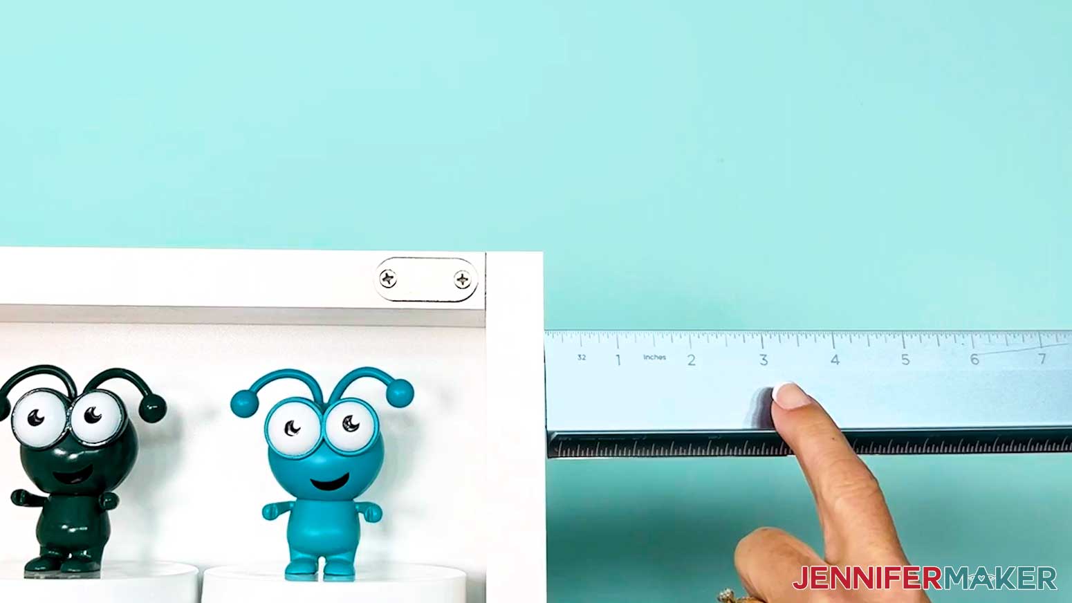 Measure the space to the side of the display area of the door corner topper.